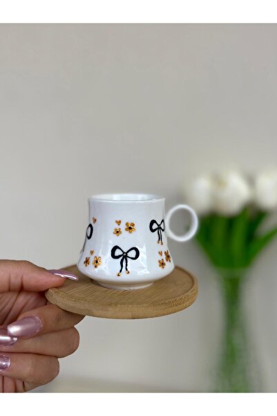 Flossy Design Handmade Coffee Cup, with Candle Gift, Ribbon Coffee Cup, Birth...