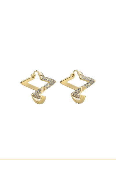 CAL'S Gold earrings with stone figures