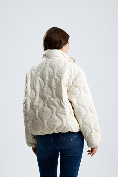 jöns since 1997 Γυναικείο καπιτονέ παλτό με τσέπες με φερμουάρ