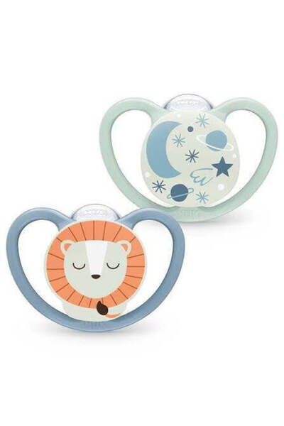 Nuk لهاية أطفال على شكل نجمة الأسد من عمر 6 إلى 18 شهرًا، قطعتان