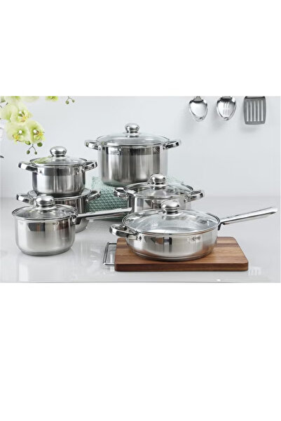 Primo Plus 18 Piece Cookware Set, Stainless Steel Pots, Pans, Kitchen Utensils Set ,High Quality, For Cooking