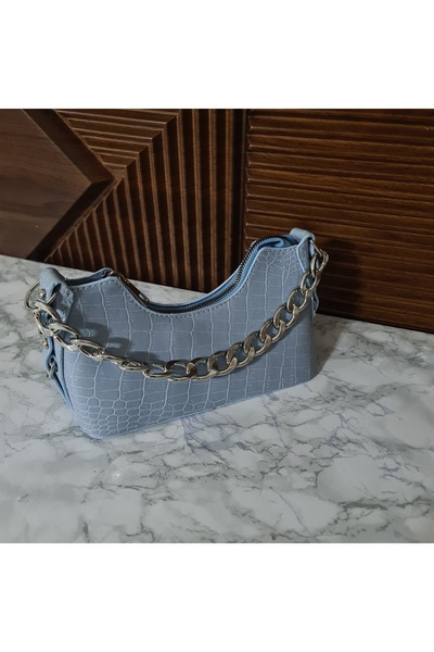ERGİNCİ HOME Μεταλλική αλυσίδα με λεπτομέρειες από κροκόδειλο, τσάντα ώμου κα...
