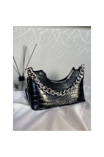 ERGİNCİ HOME Μεταλλική αλυσίδα με λεπτομέρειες από κροκόδειλο, τσάντα ώμου κα...