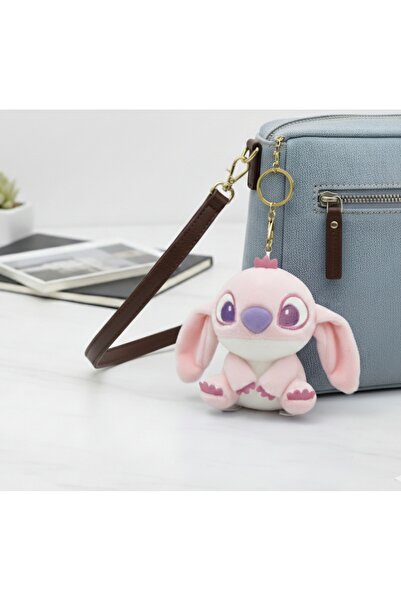 Meyra Accessories Stitch lilo 12cm pembe Sevimli Hediyelik Çanta Süsü Peluş Anahtarlık oyuncak