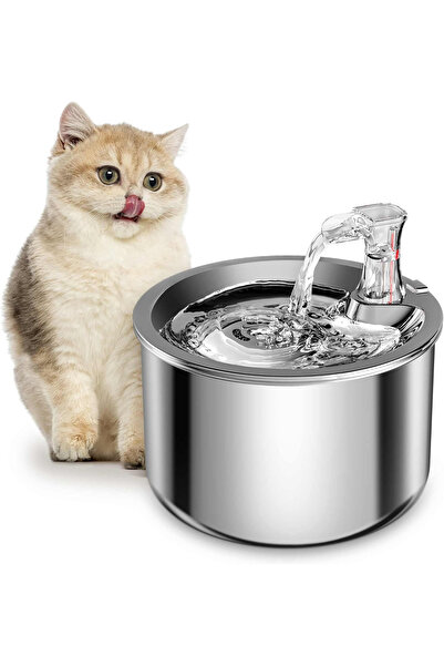 Primo Plus Pet Stainless Steel Automatic Water Fountain, 2L/67OZ