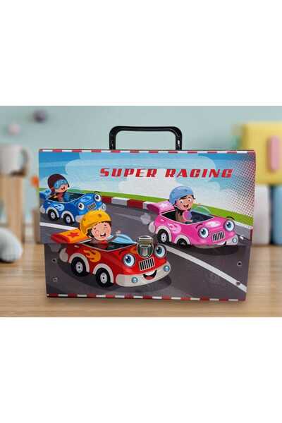 izmir yazici servis Süper Yarışçılar Saplı Kulplu Kutu Klasör Ana Okulu Ana Sınıfı Kreş
