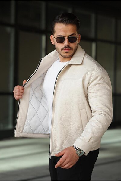 MODAEMAS MEN'S LEATHER COAT