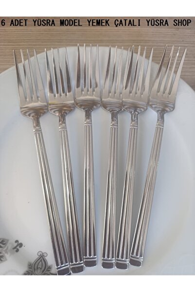 Yüsra Shop 6 Adet Yüsra Model Yemek Çatalı (Paslanmaz Çelik) Günlük Kullanıma...