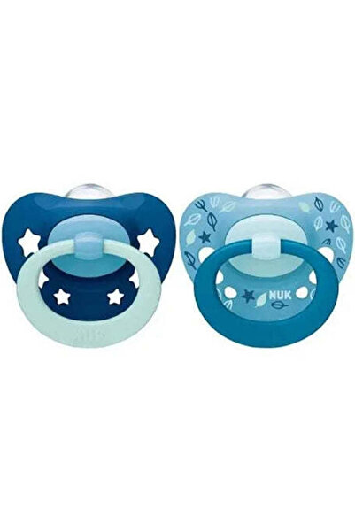 Nuk baby pacifier dark light blue 6-18 month 2 piece