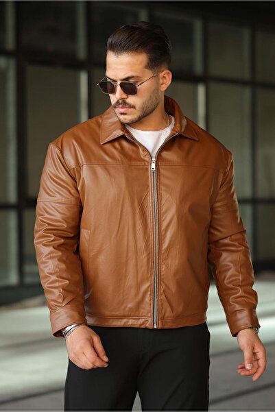 MODAEMAS МЪЖКО КОЖЕНО ПАЛТО