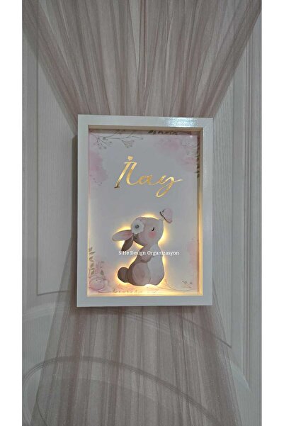 s'he design organizasyon 30x40 BÜYÜK AHŞAP OBJELİ KAPI SÜSÜ / BEBEK İSMİNE ÖZ...