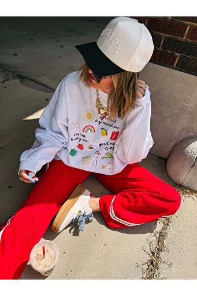 Jose Clothing Φούτερ JC Teddy Bear με τύπωμα από λευκό οργανικό βαμβάκι