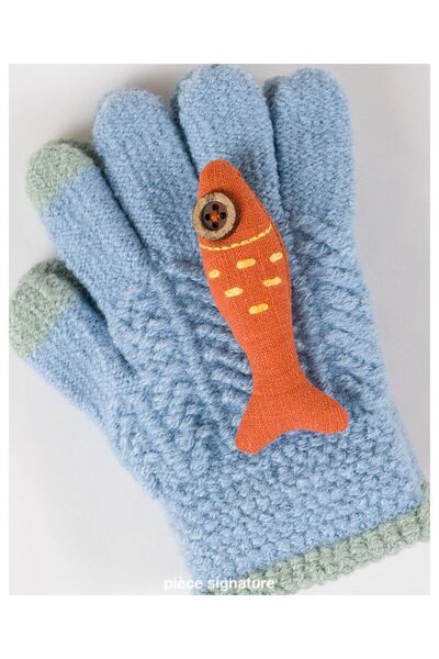 PIECE SIGNATURE قفازات أطفال مصنوعة من الأكريليك بنسبة 100% مع ملحقات (للأطفا...