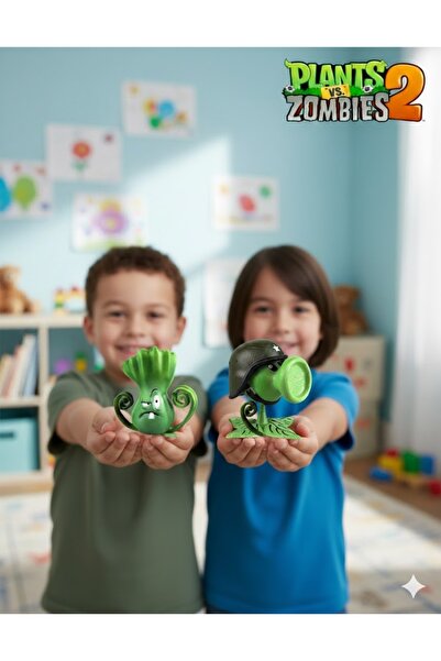 Goplast Premium Plants vs Zombies Bonk Choy ve Gatling pea Karakteri 2 adet