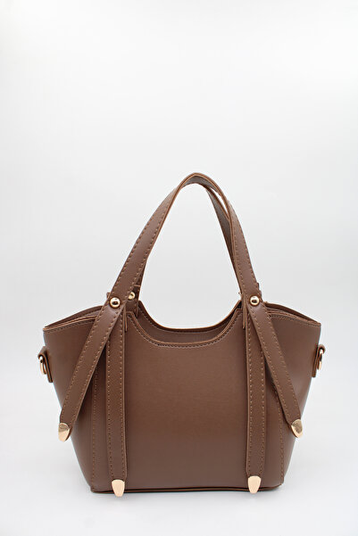 LASSO Women's Belt Handle Detailed Zippered Lined Handbag and Shoulder Bag