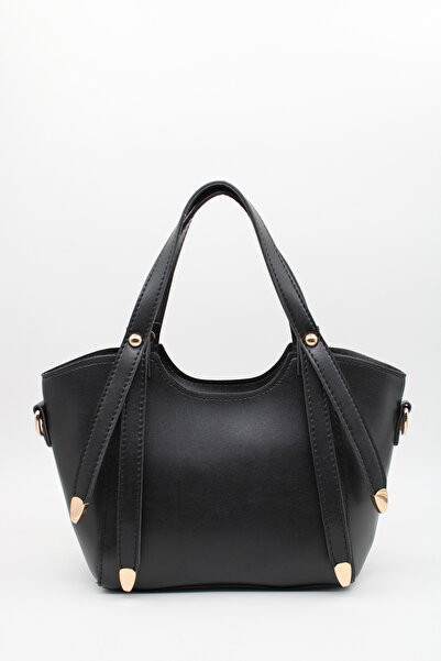 LASSO Geantă de mână și de umăr pentru femei, neagră, de dimensiuni mici, cu ...