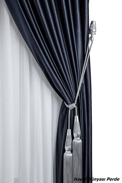 Hayal Dünyası Özel Yapım Perde Toplayıcı Ahşap Taşlı Renso Braçol Takım