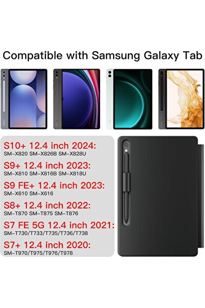 HYX حافظة لوحة المفاتيح السحرية لجهاز Samsung Galaxy Tab S10+ / S9+ (12.4 بوصة)