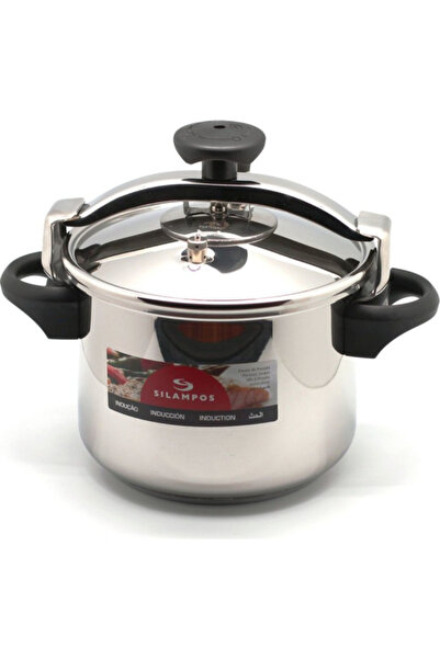 SİLAMPOS Stainless Steel Pressure Cooker with Basket 8 Liter