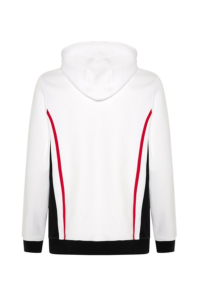 Beşiktaş Σ.Κ. Φούτερ Bjk Umbro 25/26 Team Training Cotton Ανδρικό με κουκούλα ΛΕΥΚΟ