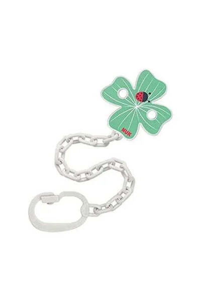 Nuk سلسلة أطفال على شكل زهرة خضراء