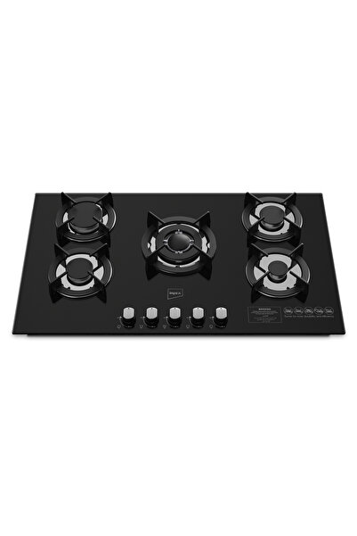 İMPEX Built-In 5 Burner Gas Hob | Tempered Glass | Auto Ignition | Black