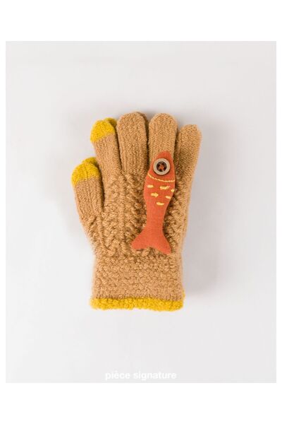 PIECE SIGNATURE 100% Acrylic Children's Gloves with Accessories (Age 3-6)