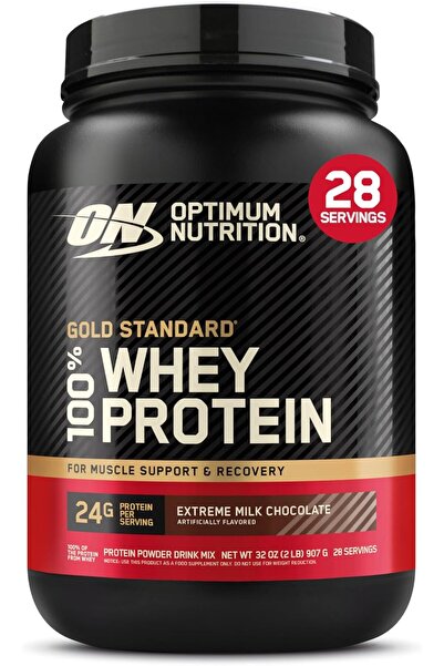 Optimum Nutrition Gold Standard 100% Whey Protein Powder, Extreme Milk Chocolate, 2 lbs (907 g)