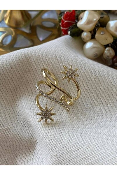 Zuzu Accessory Özel Seri Zirkon Taşlı Kıvrımlı Kuzey Yıldızı Kıkırdak