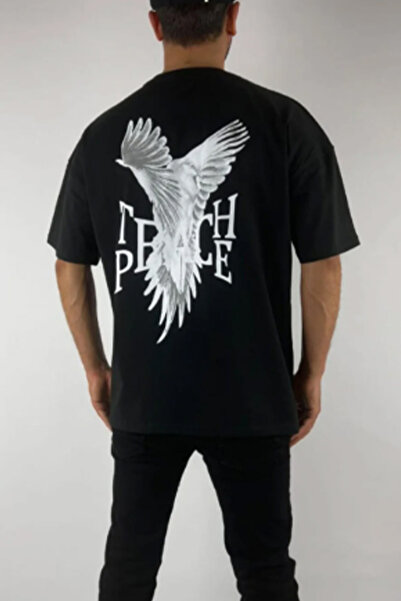 ESSFASIHON Μπλούζα Unisex oversized Πίσω με τύπωμα