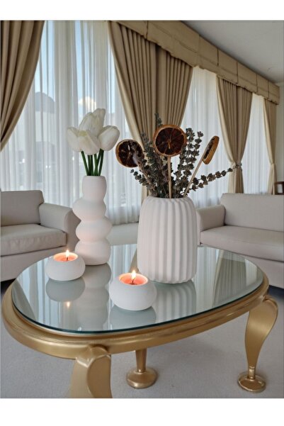 The Motellas Διακοσμητικό Σετ Βάζας/Κηροπήγιο Μοντέρνου Σχεδιασμού /Διακόσμηση Σαλονιού Γραφείου Σπιτιού