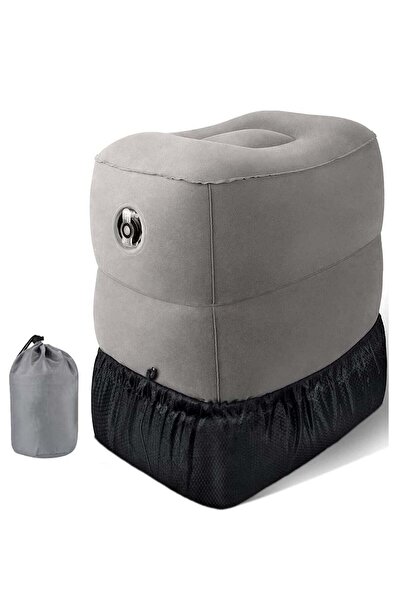 Arabest وسادة قدم للسفر قابلة للنفخ مع مضخة يدوية مزدوجة وارتفاع قابل للتعديل