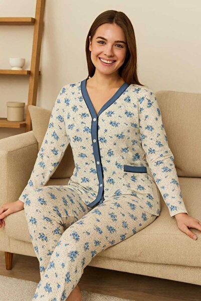 Tenra Geniş Kesim Anne Pijama Takımı %100 Pamuk