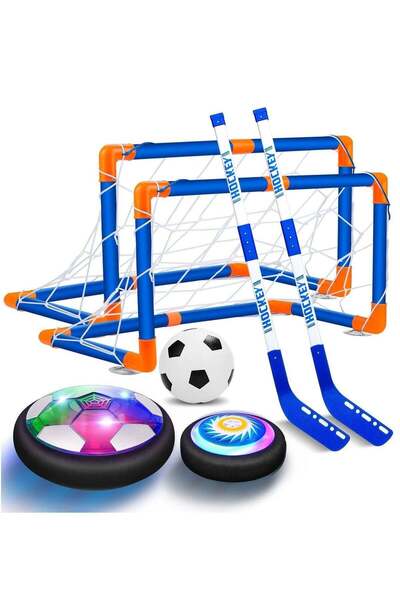 Arabest Hover Soccer Hockey Ball Set - Air Soccer with LED Light, USB Rechargeable Floating Ball wit