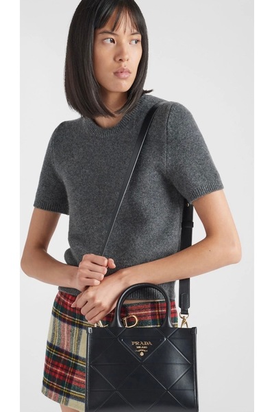 Prada Sport Leather Bag with Metal Logo