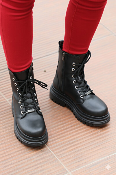 FAYMAZ Su Geçirmez Kürklü Dikişli Ortopedik Kauçuk Taban Garantili Kışlık Fermuarlı Bot iarnă