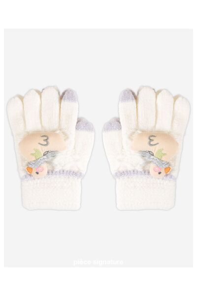 PIECE SIGNATURE 100% Acrylic Children's Gloves with Accessories (Age 3-6)