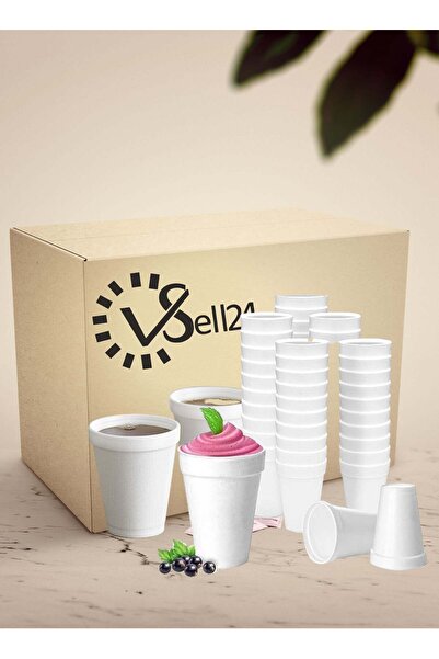 Generic vsell24 6oz Foam Disposable Cups Insulated White Styrofoam Cups for Hot and Cold Beverages Ideal fo