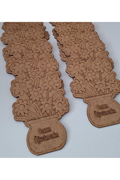 Ebrulisler 10-Piece Flower Vase Set, My Dear Teacher, Teacher's Day Wooden Activity Event School Art Set