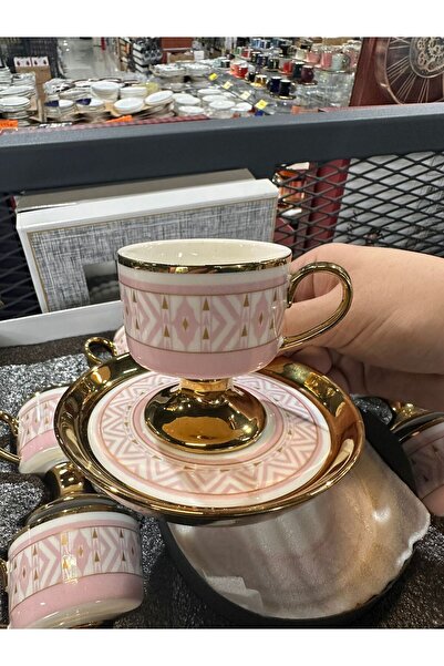 Como Colored Coffee Cup Set with Stand