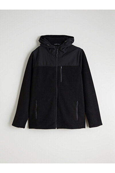 LC Waikiki Kapüşonlu Polar Erkek Fermuarlı Sweatshirt