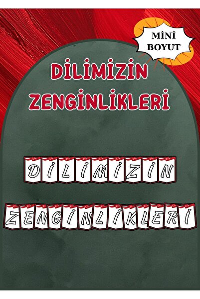 VeroCrafts Mini Dilimizin Zenginlikleri Pano Yazısı Laminasyonlu 22 Parça