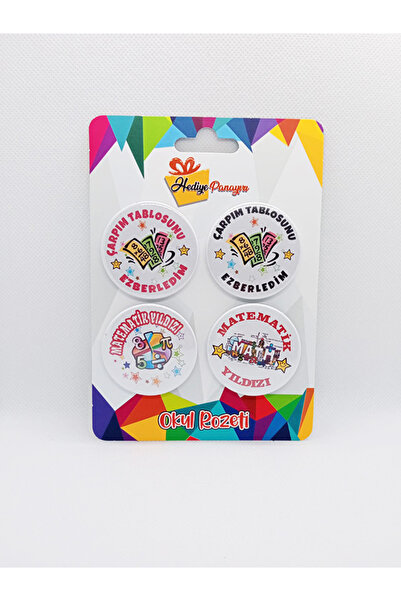 Hediye Panayırı Matematik Dersi Öğrenci Motivasyon Rozetleri