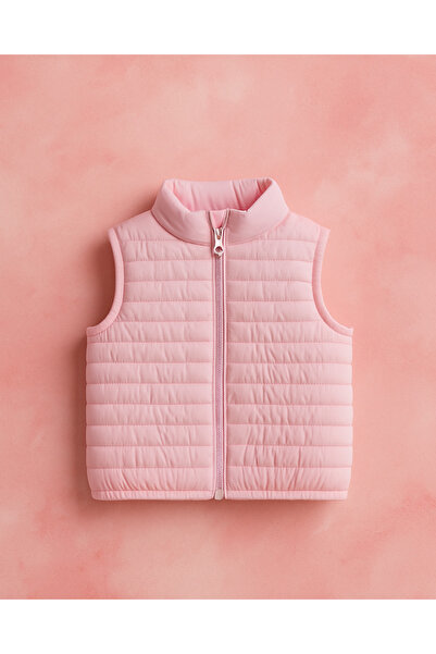 KESKİN BEBE Girl's Inflatable Vest Fleece-Lined
