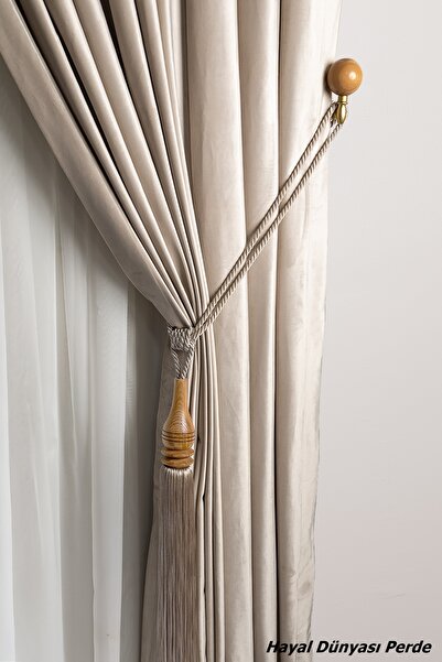 Hayal Dünyası Özel Yapım Perde Toplayıcı Dekoratif Ahşap Renso Braçol Takım