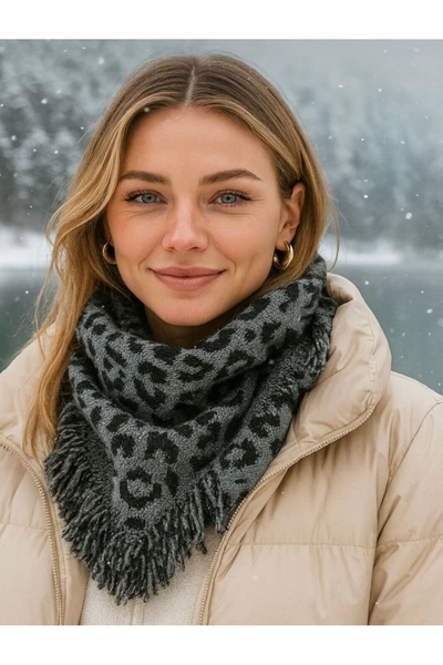 Blotch Camel Black Grey Tassels Cool Style Style and Fashion Icon Triangle Knitwear Shoulder Shawl 180*55 cm