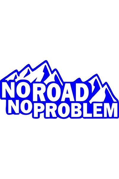 Oracal Sticker auto "No road, no problem'', 25x12cm, albastru