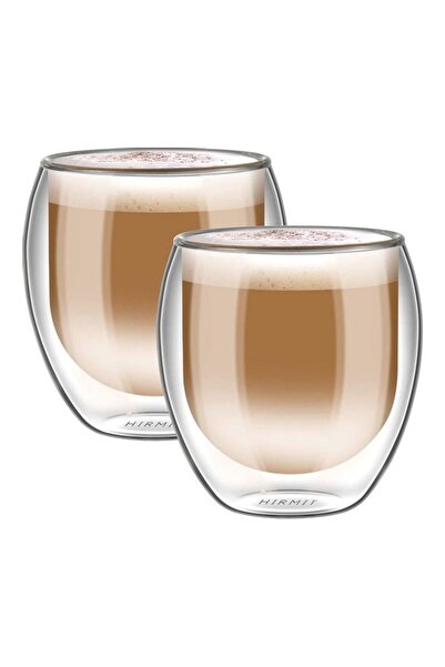 Generic XiuWoo 2-Piece Double Walled Coffee Mugs Clear