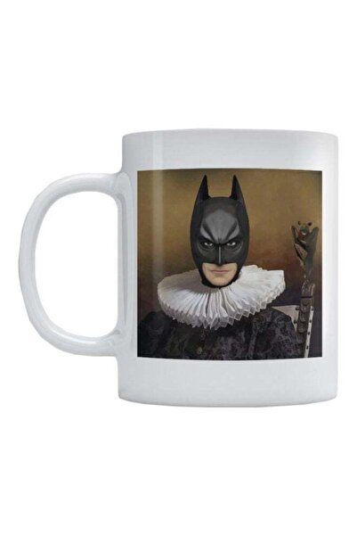 Generic Atiq Batman Printed Coffee Mug White/Black/Brown 350ml
