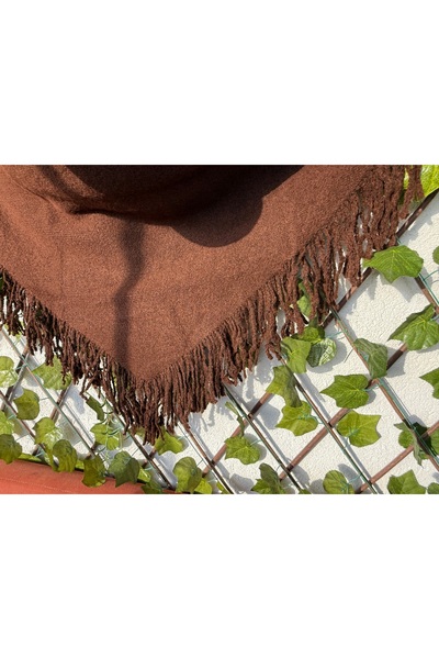Blotch Brown Tassels Cool Style and Stylish Style and Fashion Icon Triangle Knitwear Shoulder Shawl 160*50 cm